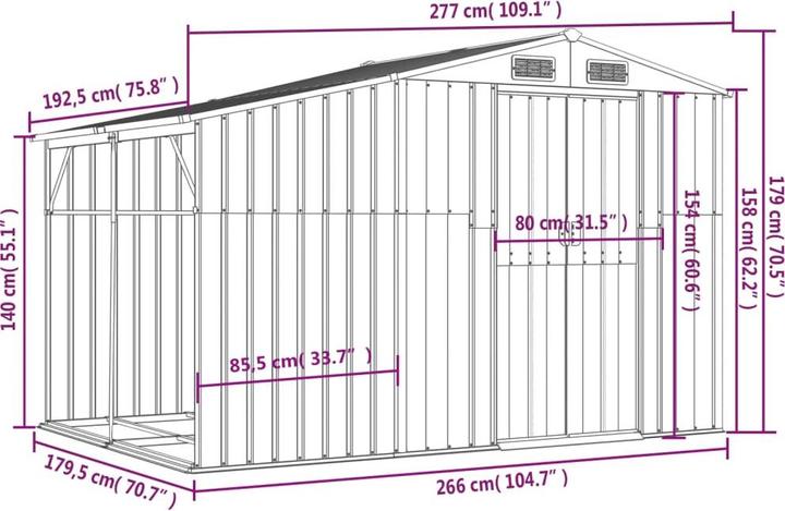 Produktbild vidaXL Gartenhaus
