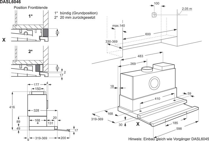 Actual product image Electrolux DASL6046SW (Flat-screen hood)