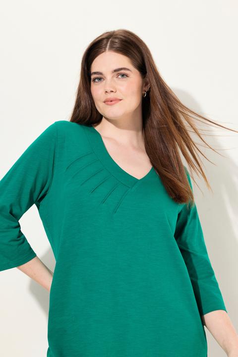 Produktbild Ulla Popken Shirt, A-Linie, V-Ausschnitt, 3/4-Arm (42, 44)