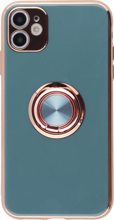 Actual product image PhoneLook Cover rubber bronze with ring grey green (Apple iPhone 13)