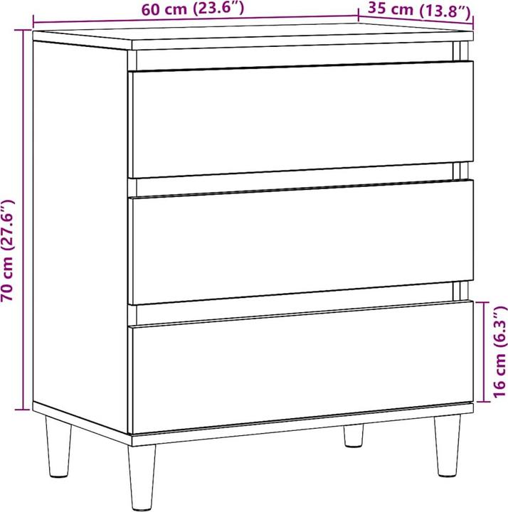 Produktbild vidaXL Sideboard (60 x 35 x 70 cm)
