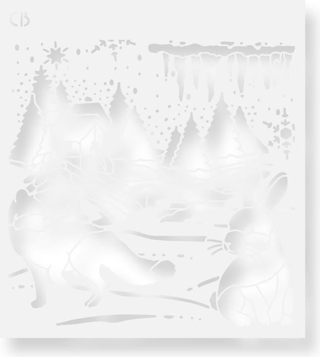 Produktbild Ciao Bella Schablone "Nordic landscape", 24 x 22 cm