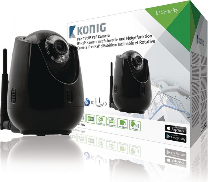 Immagine prodotto König HD Motion IP Camera Indoor 720P Nero (1280 x 720 pixel)