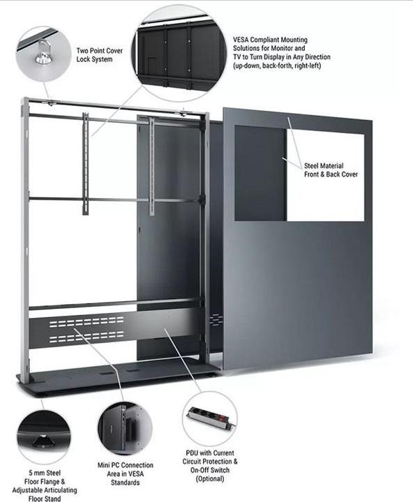 Produktbild DSS Indoor Stele Landscape, 32" Bildschirm, schwarz