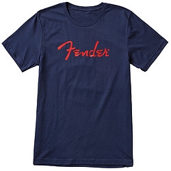 Fender, Herren, Shirt, Foil Spagetti Logo T-Shirt blue S, Blau, (S)