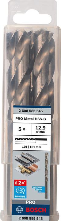 Actual product image Bosch Professional Zubehör PRO Metal HSS-G twist drill, 12.9 x 101 x 151 mm (12.9 mm)