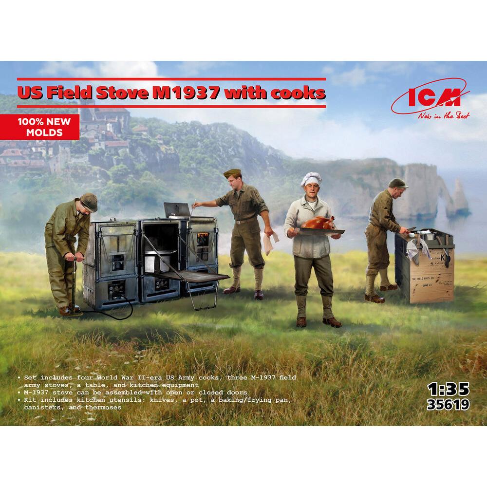 ICM US Field Stove M1937 with cooks (100% new molds)