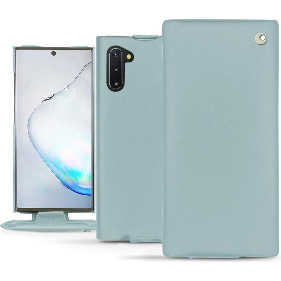 Noreve Lederschutzhülle vertikal (Samsung Galaxy Note 10), Smartphone Hülle, Blau