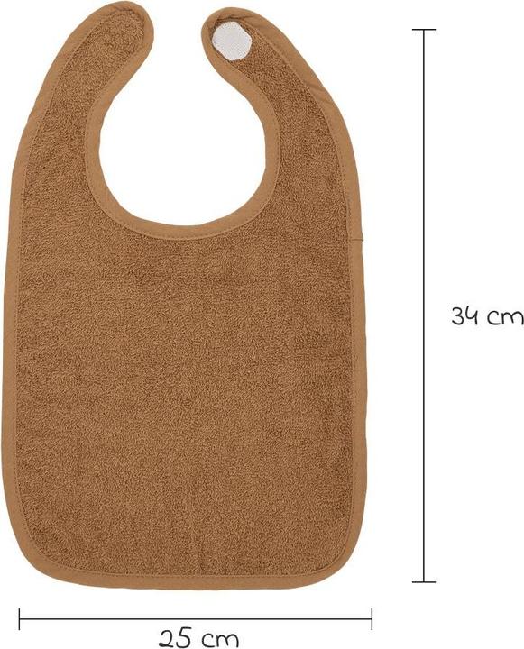 Actual product image Meyco Bib 3P bads. met klittenb. offw/sand/toffee