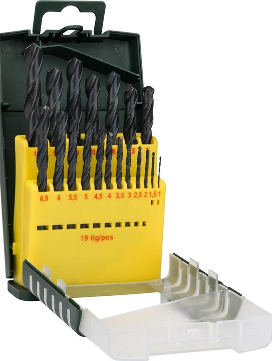 Produktbild Bosch Professional Zubehör 19-teiliges HSS-R-Metallbohrer-Set (1, 1.5, 10 mm, 2, 2.5, 3, 3.5, 4, 4.5, 5, 5.5, 6, 6.5, 7, 7.5, 8, 8.5, 9, 9.5)