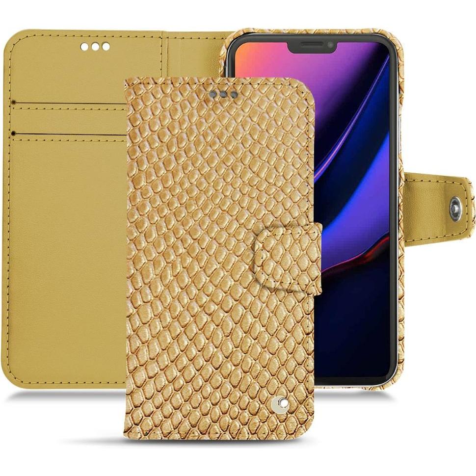 Noreve Lederschutzhülle Wallet (Apple iPhone 11 Pro), Smartphone Hülle, Beige