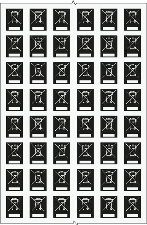 Immagine prodotto Brady RAEE - nero, B-7541, simbolo "Non smaltire nel cestino", 10x13 mm (500 unità)