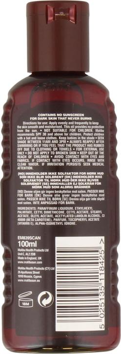 Image du produit Malibu Huile de bronzage rapide (100 ml)