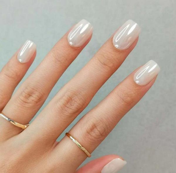 Actual product image MoYou London Soft Gel Press-Ons Porcelain Drip (Artificial nails, Porcelain Drip)