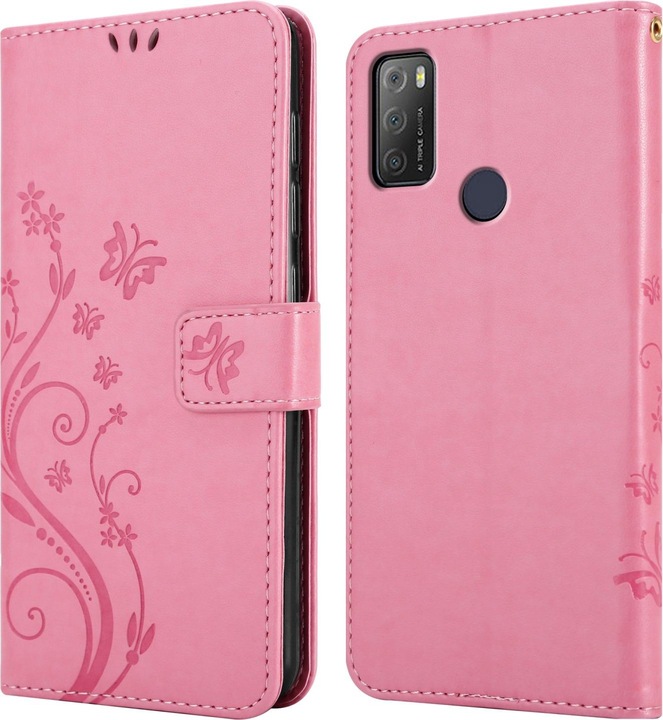 Actual product image Cadorabo Flower Book cover (Alcatel 1S (2021), Alcatel 3L)