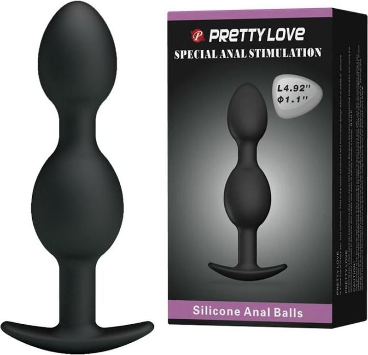 Image du produit Pretty Love Bolas Anales Silicona 12.5 cm Negro