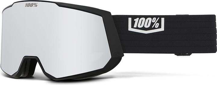 100% Skibril Snowcraft XL Hiper Black-Mirror Silver