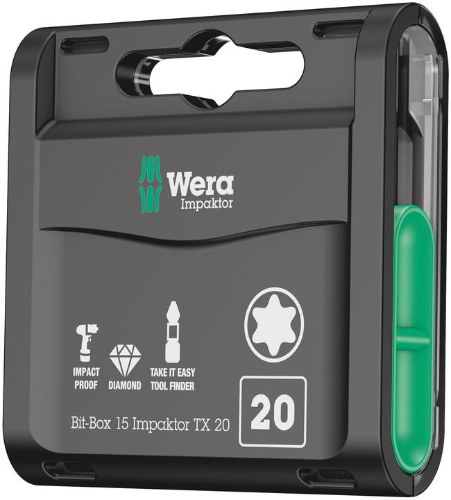 Actual product image Wera Bit-Box 15 Impaktor TX 20 (Hexagon socket TX)