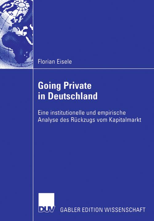 Produktbild Going Private in Deutschland (Deutsch, Florian Eisele, 2006)