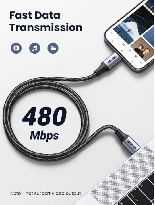 Produktbild Ugreen USB C – USB C (2 m, USB 2.0, 240 W)