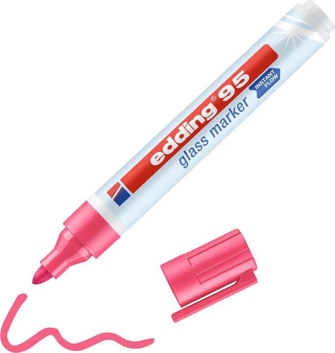 Actual product image Edding Felt-tip glass marker 95 (Rose, 3 mm, 1 x)