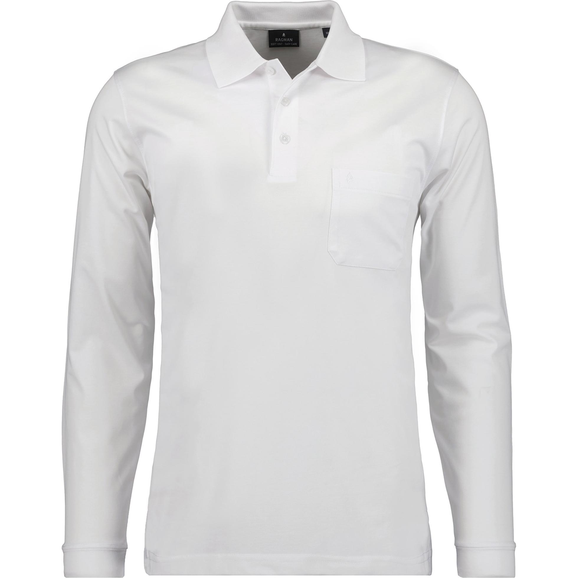 Ragman, Herren, Shirt, Poloshirt, Weiss, (M)