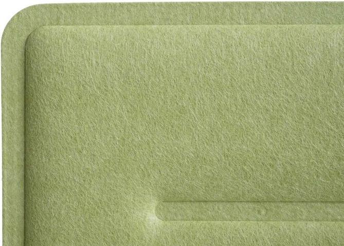 Actual product image Mendler Table partition HWC-G76, pin board, sound insulation fabric/textile with embossing, 100x30cm green (100 x 30 cm)
