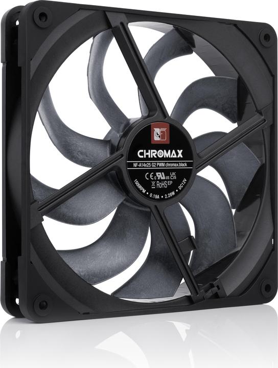 Productafbeelding Noctua NF-A14x25 G2 PWM chromax.black (140 mm, 1x)