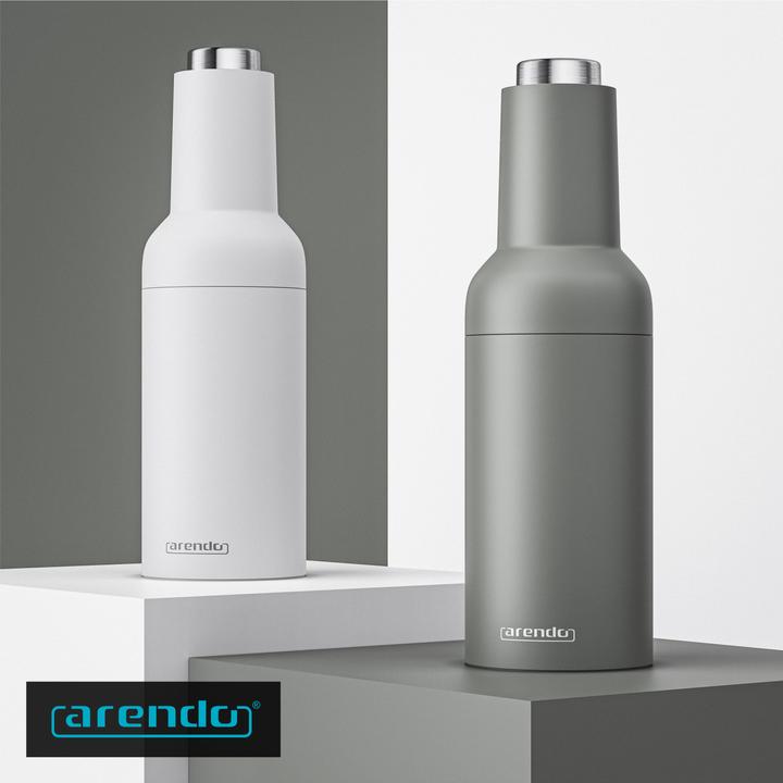 Produktbild Arendo Salz- & Pfeffermühle Elektrisch 2er Set, Gewürzmühlen, Edelstahl, einstellbar, Batteriebetrieben (Kräuter, Salz, Pfeffer)