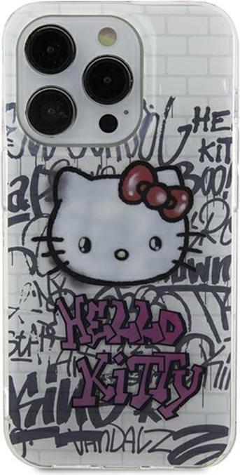 Hello Kitty HKHCP15SHDGPHT iPhone 15 6.1" biały/white hardcase IML Kitty On Bricks Graffiti (Apple iPhone 15)