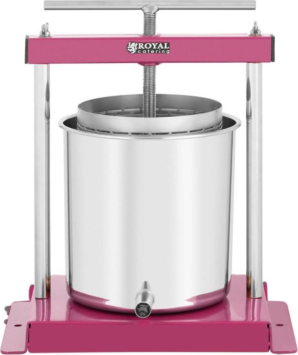 Produktbild Royal Catering Manuelle Obstpresse Saftpresse Weinpresse Fruchtpresse Edelstahl / Eisen 5 L
