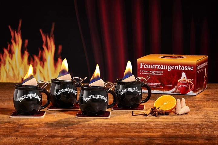 Produktbild Feuerzangentasse 4er Set Schwarz (200 ml, 4 x)