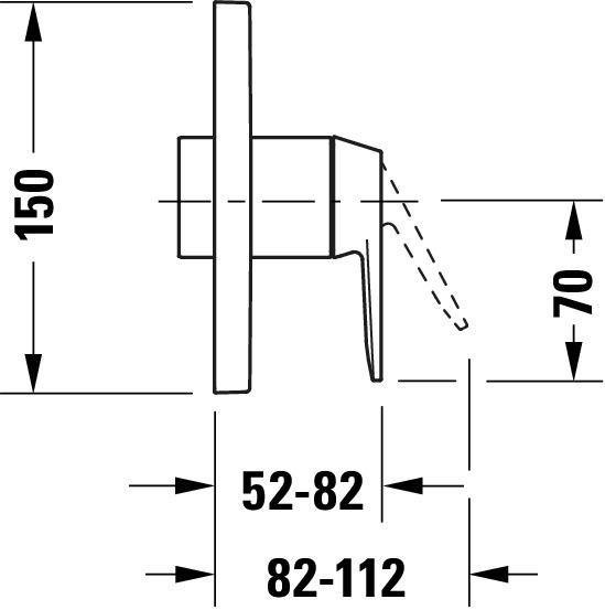Nährwerte und Zutaten Duravit Manhattan Einhebel-Brausemischer Unterputz, Verbraucher 1, MH4210010