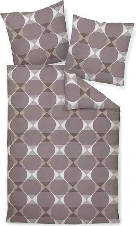 Immagine prodotto Janine Mako-Satin Bettwäsche J.D. 87103 taupe (Set di biancheria da letto, 155x220 cm + 80x80 cm)