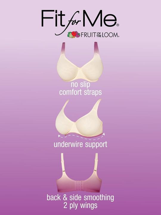 Actual product image Kenwood Fit for Me Plus Size Unlined Underwire Bra (46 C)