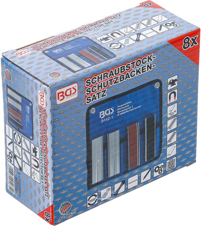 Actual product image BGS Bench Vice Jaw Protector Set | Aluminium | 125 mm | 8 pcs. (125 mm)