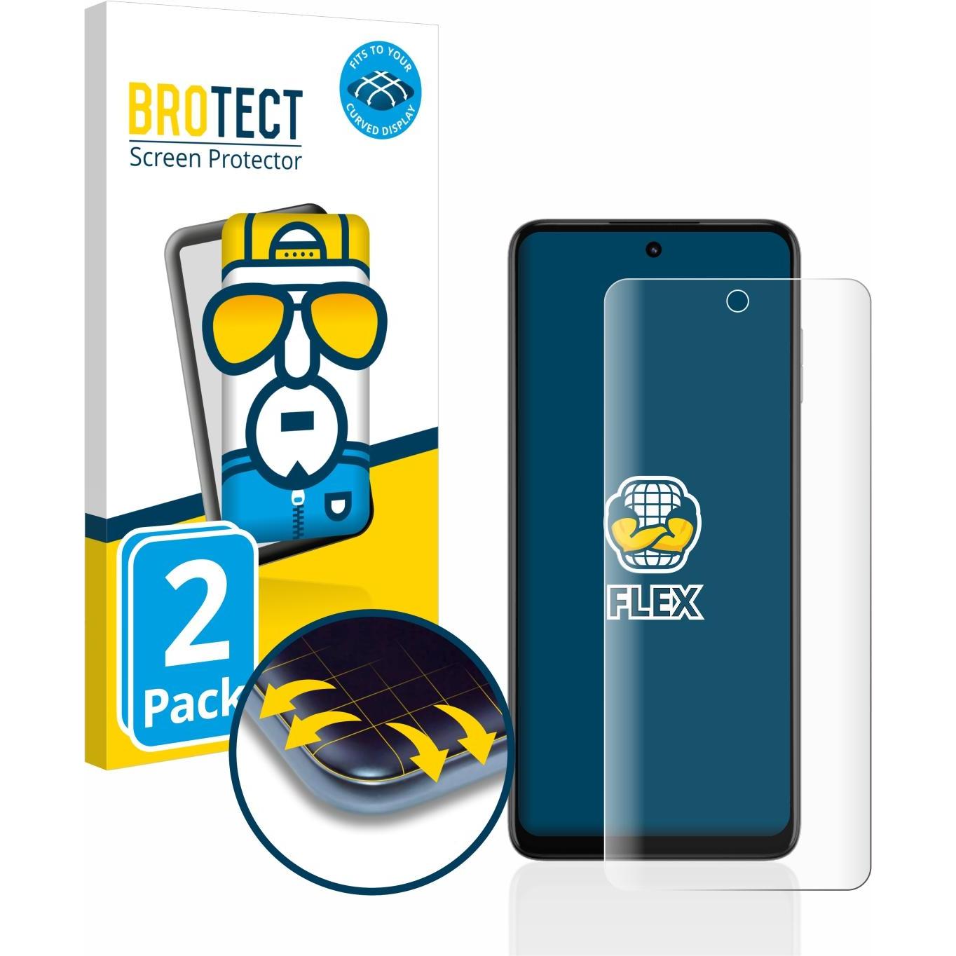 Thumbnail - BROTECT Full-Cover Displayschutz (2 Stück, Motorola Moto G73), Smartphone Schutzfolie, Transparent
