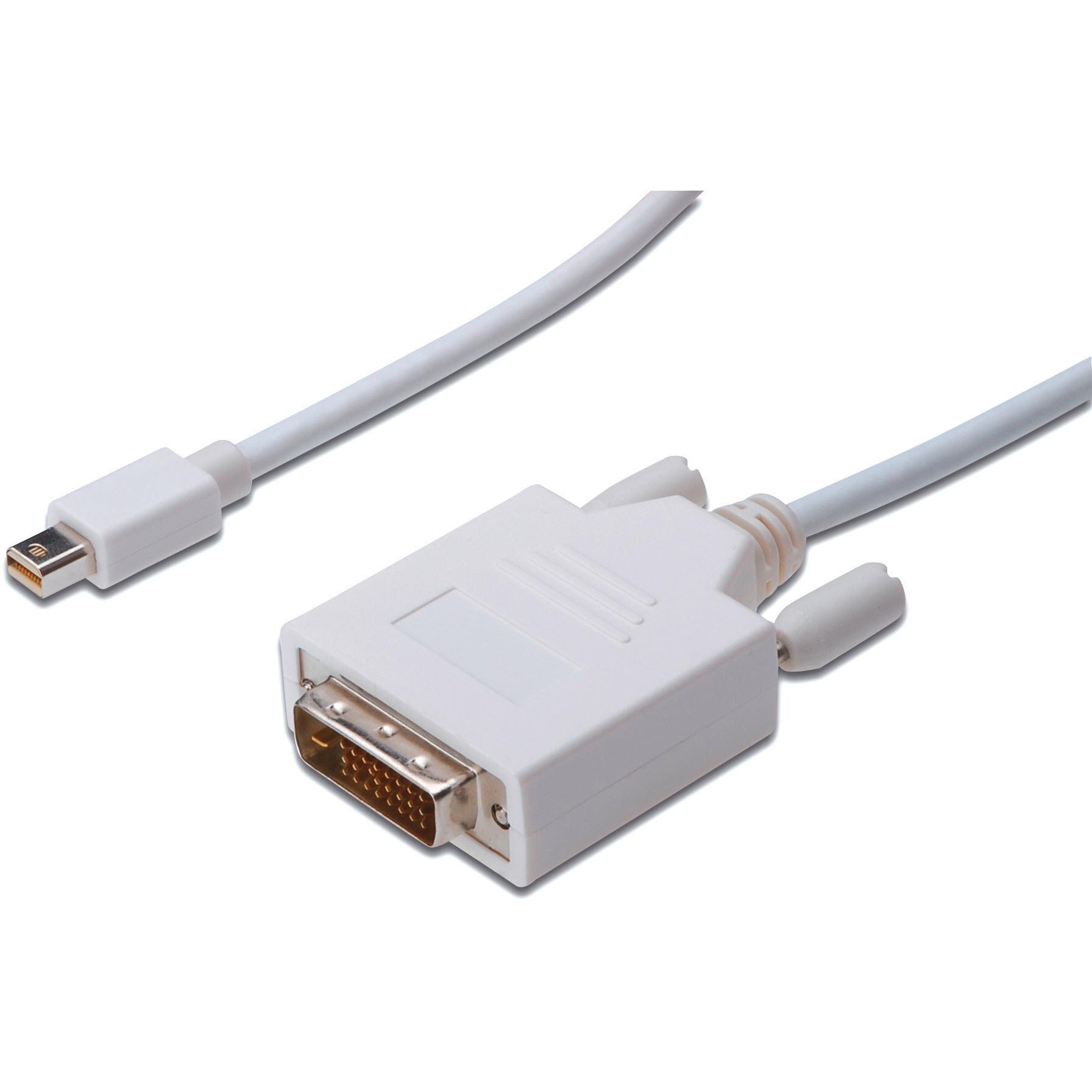 Digitus Mini DisplayPort — DVI (3 m), Cavo video, Bianco