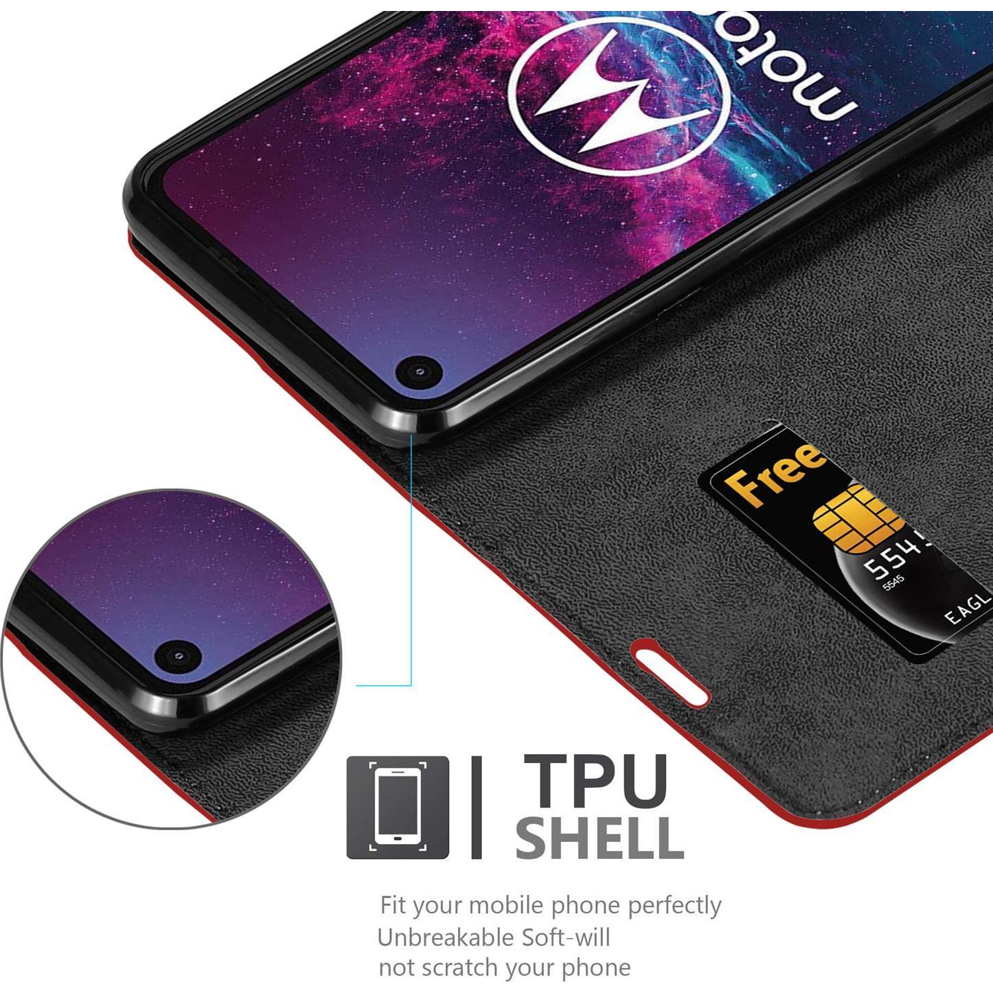 Thumbnail - Cadorabo Cover (Motorola One Action), Smartphone Hülle, Rot
