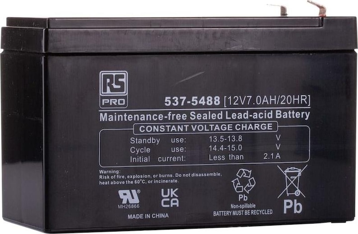 Rs Pro Lead Acid Rechargeable Battery (12 V, 7000 mAh)