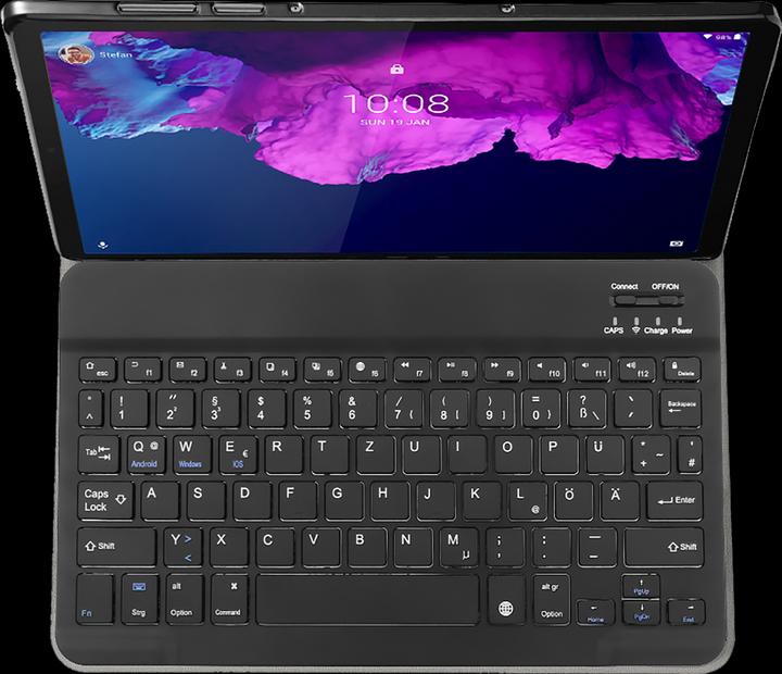 Actual product image Cazy Keyboard cover compatible with Lenovo Tab P11/P11 5G/P11 Plus - Protective case with magnetic (DE, Tab P11, Tab P11 5G, Tab P11 Plus)