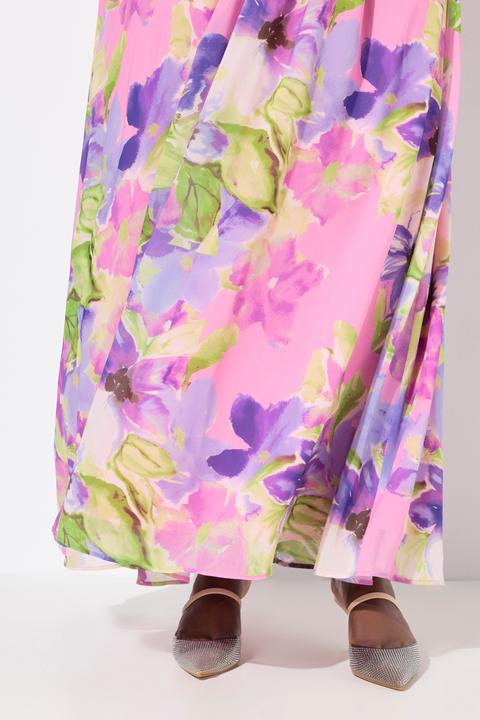 Produktbild Ulla Popken Abendkleid, doppellagig, V-Ausschnitt, Langarm (54)