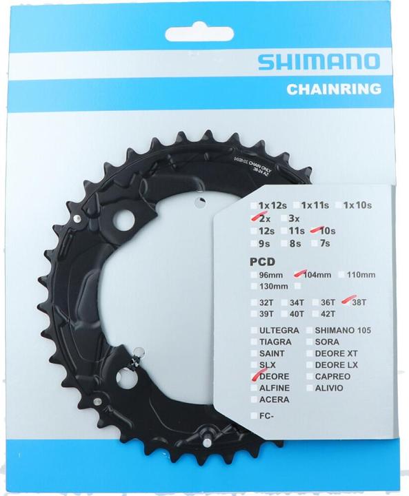 Produktbild Shimano Deore FC-M617 Kettenblatt 10-fach (38)