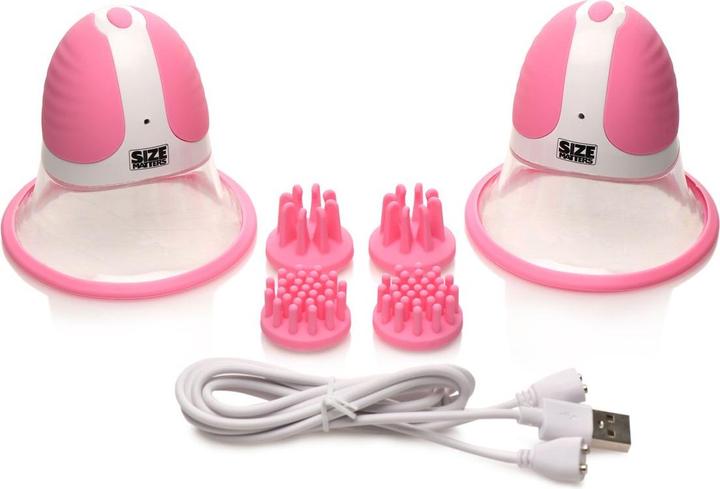 Productafbeelding Bijoux Indiscrets Roterende siliconen tepelzuigers met 2 opzetstukken