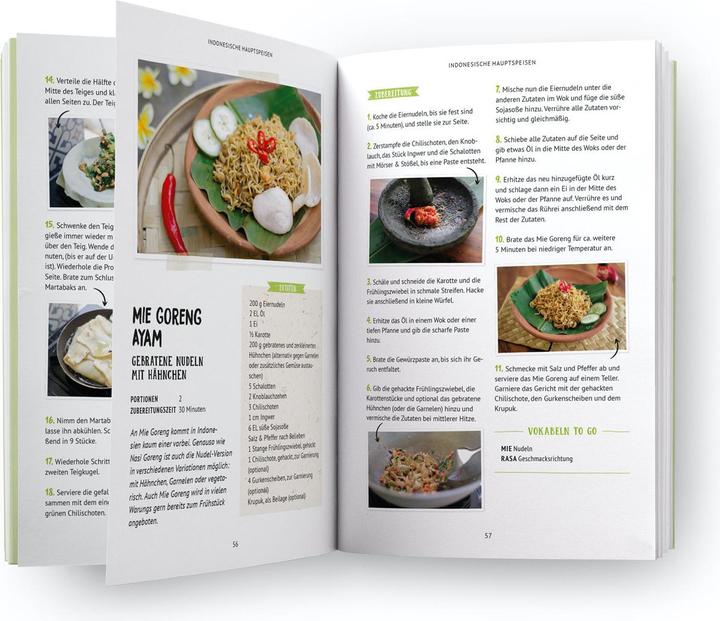 Produktbild Indonesien Kochbuch: 38 indonesische Rezepte (Authentische Indonesische Küche mit einfachen (Deutsch, Sanita Sijecic, Simon Sitanggang, Melissa Schumacher, Pia Himmelein, Sebastian Würfel, 2021)