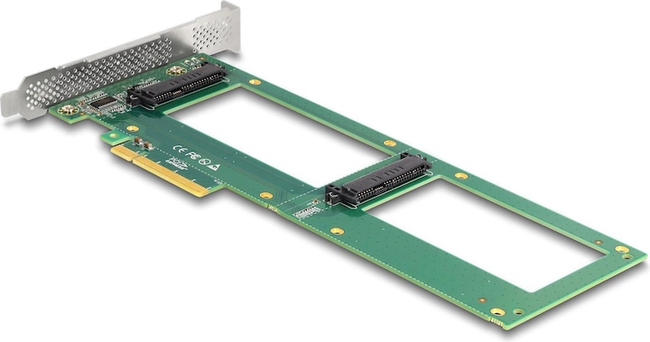 Actual product image Delock PCI Express 4.0 x8 card to 2 x internal U.2 NVMe SFF-8639