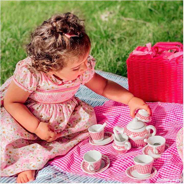 Produktbild Bigjigs Picknick-Set im rosafarbenen Koffer