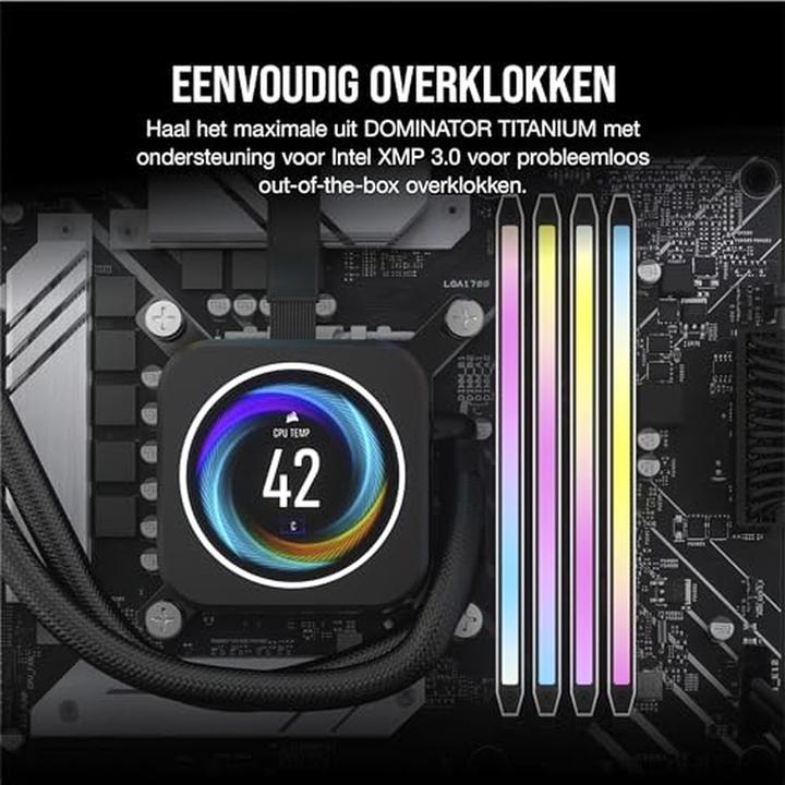 Image du produit Corsair Dominator Titanium (2 x 32GB, 6600 MHz, RAM DDR5, DIMM)