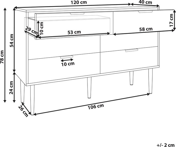 Produktbild Beliani Soho (120 x 40 x 78 cm)
