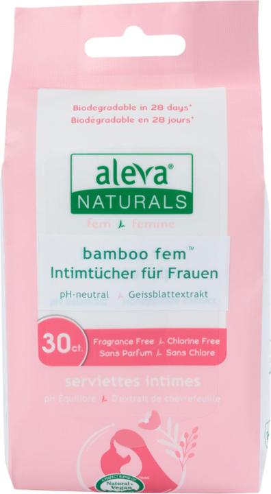 Immagine prodotto Aleva Naturals Bambus Intimtücher für Frauen 30 Stk. (Salviette intime)